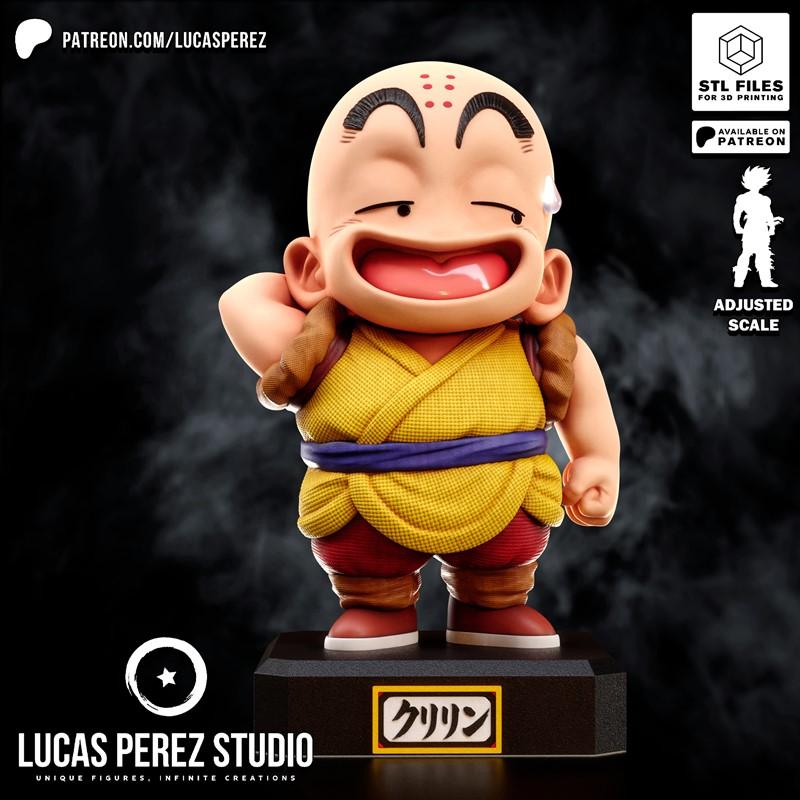 龙珠克林小孩3D打印模型|Lucas Perez – Dragon Ball – Krillin Kid – 3D Print Model STL