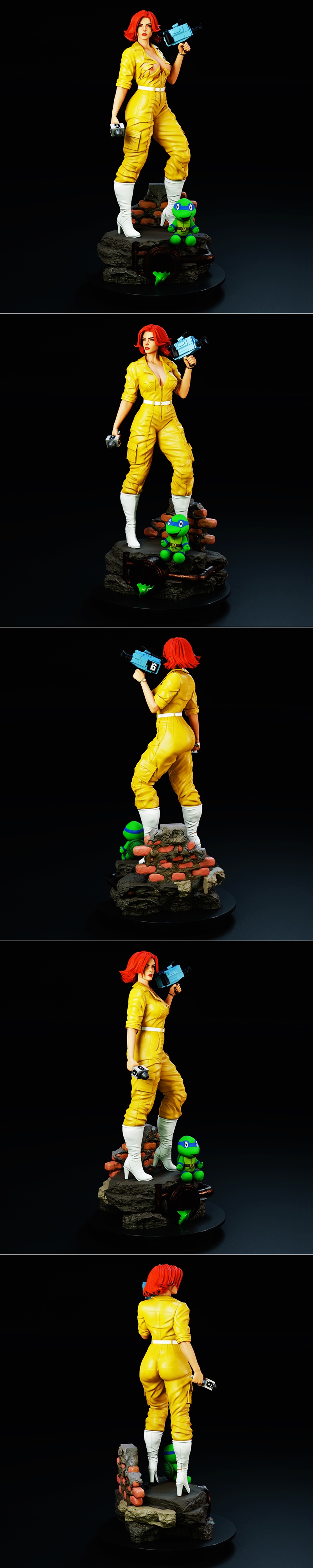 BrunoArt3D - 阿普尔·奥尼尔 - 3D打印模型|BrunoArt3D – April O’Neil – 3D Print Model STL