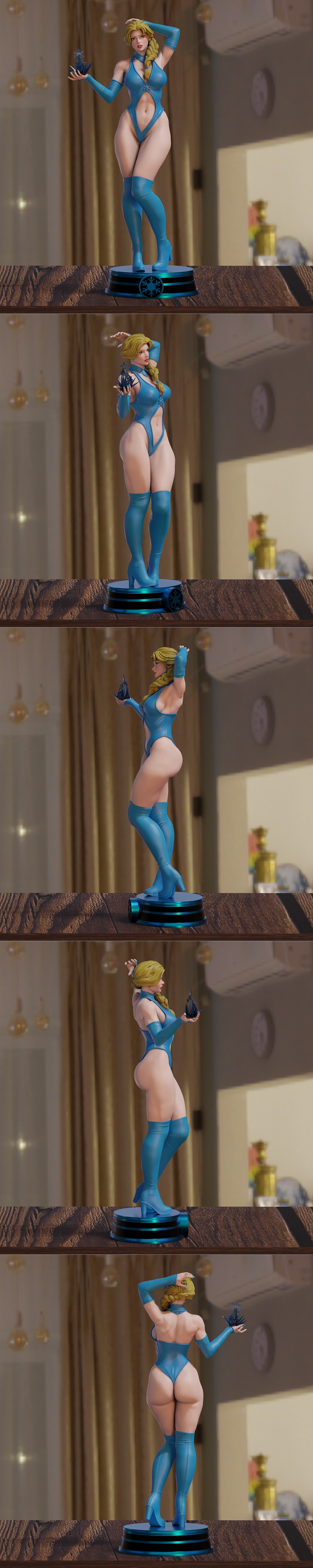 BrunoArt3D - 冰封性感模型 - 3D打印雕塑|BrunoArt3D – Frozen sexy – 3D Print Model STL