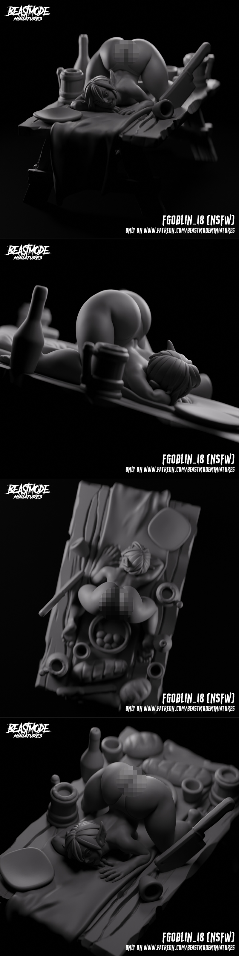 Beastmode迷你模型-女地精18号-3D打印模型|Beastmode Miniatures – Female Goblin 18 – 3D Print Model STL