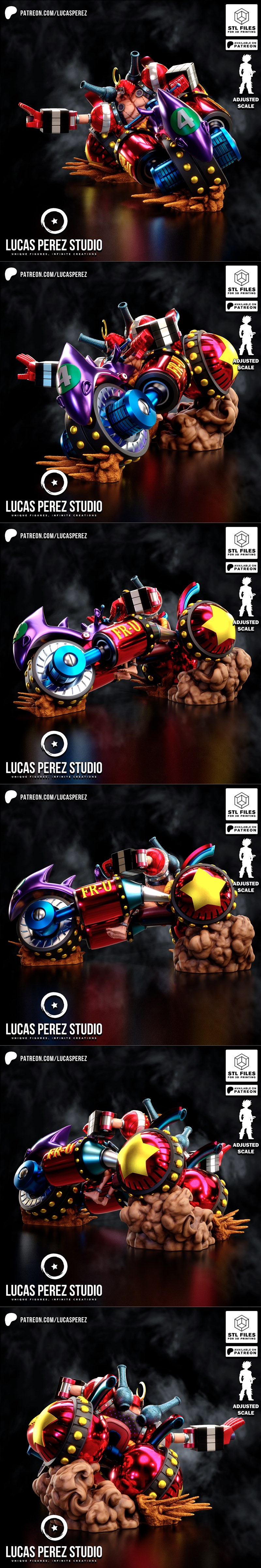 弗兰基 黑犀牛 3D打印模型|Lucas Perez – Franky Whit Black Rhino – 3D Print Model STL