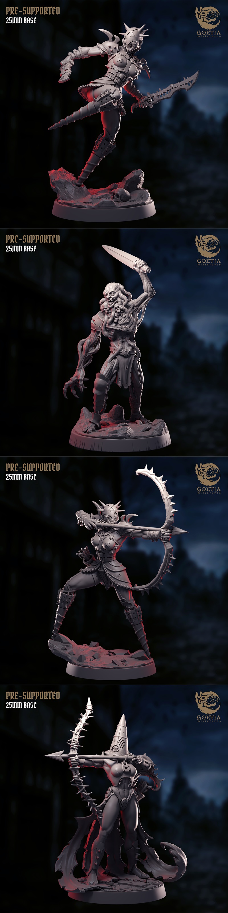 Goetia迷你模型：噬魂者血战Phaladar完整套装 3D打印模型|Goetia Miniatures – Blood in Phaladar – Complete Set – 3D Print Model STL