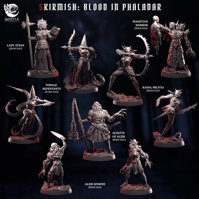 Goetia迷你模型：噬魂者血战Phaladar完整套装 3D打印模型|Goetia Miniatures – Blood in Phaladar – Complete Set – 3D Print Model STL
