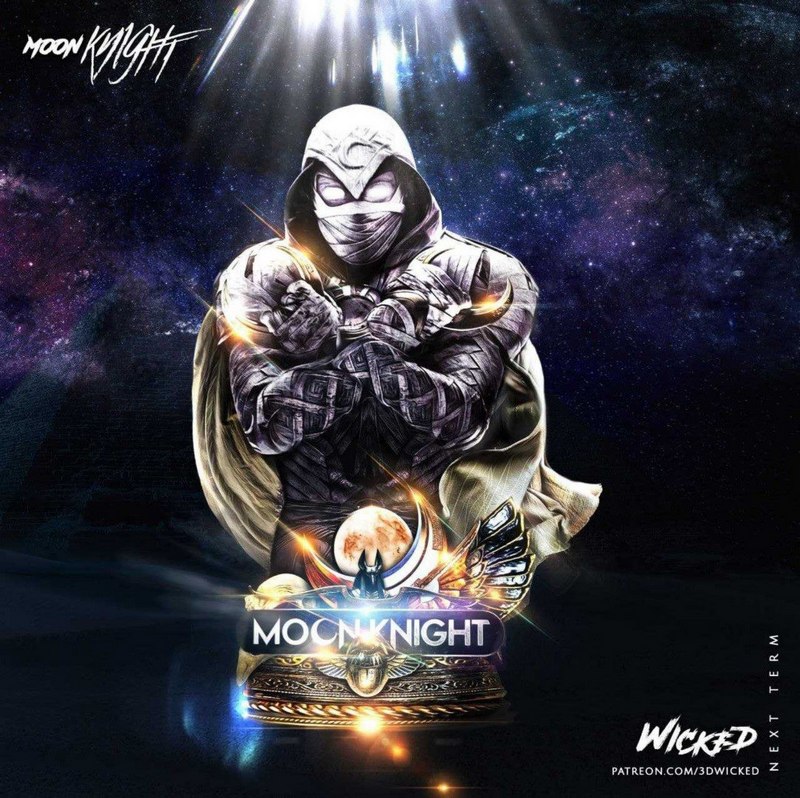 WICKED《月之骑士》3D打印模型|WICKED – Moon Knight Bust – 3D Print Model