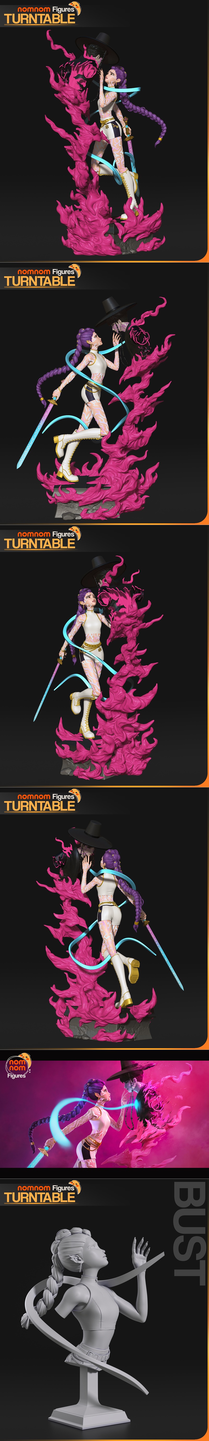 Rumi 3D打印模型 来自Kpop恶魔猎人系列|Nomnom Figures – Rumi – Kpop Demon Hunters – 3D Print Model STL