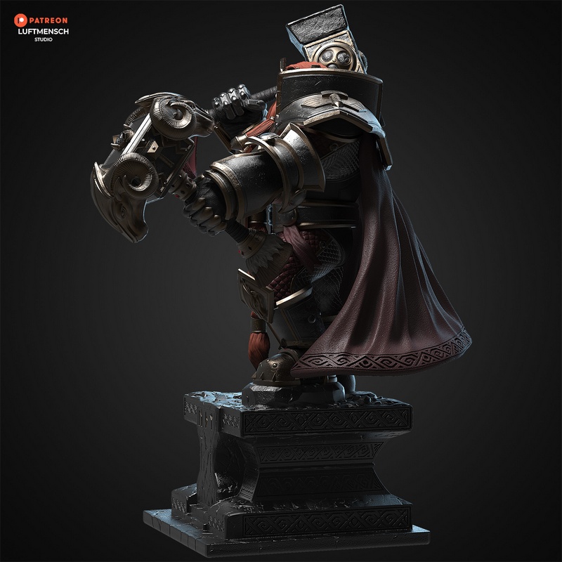 卢浮人工作室 - 马格尼·布罗恩 - 3D打印模型|Luftmensch Studio – Magni Bronzebeard – 3D Print Model