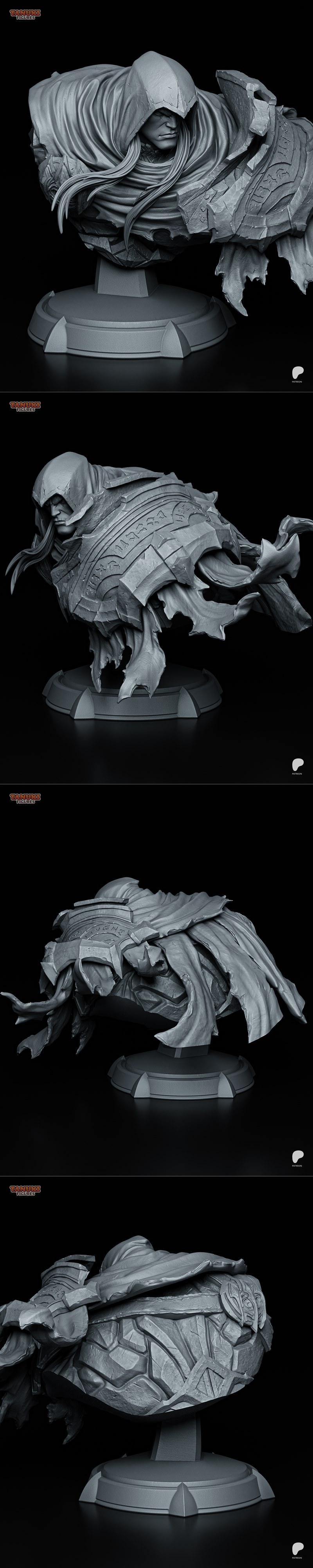 战争之兽3D打印模型|Tanuki Figures – War Bust – 3D Print Model STL