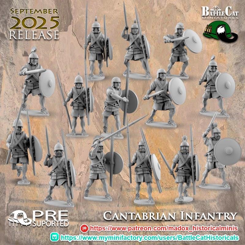坎塔布里亚军团3D打印模型|Ancient Iberian Cantabrian Infantry – 3D Print Model STL