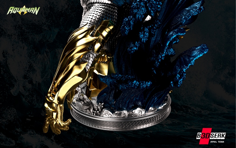 B3DSERK – 神秘水之王3D打印模型|B3DSERK – Aquaman Bust – 3D Print Model