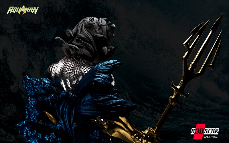 B3DSERK – 神秘水之王3D打印模型|B3DSERK – Aquaman Bust – 3D Print Model