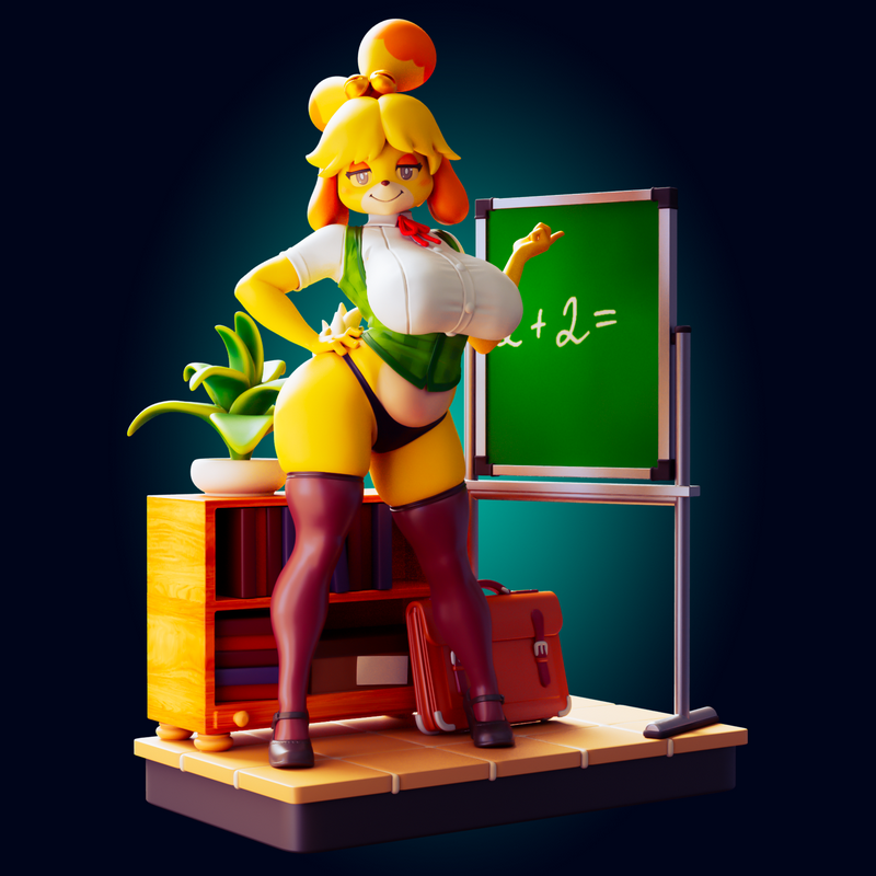 Isabelle 超短款曲線 3D打印模型|Officer Rhu – Isabelle Ultra Short Curvy – 3D Print Model