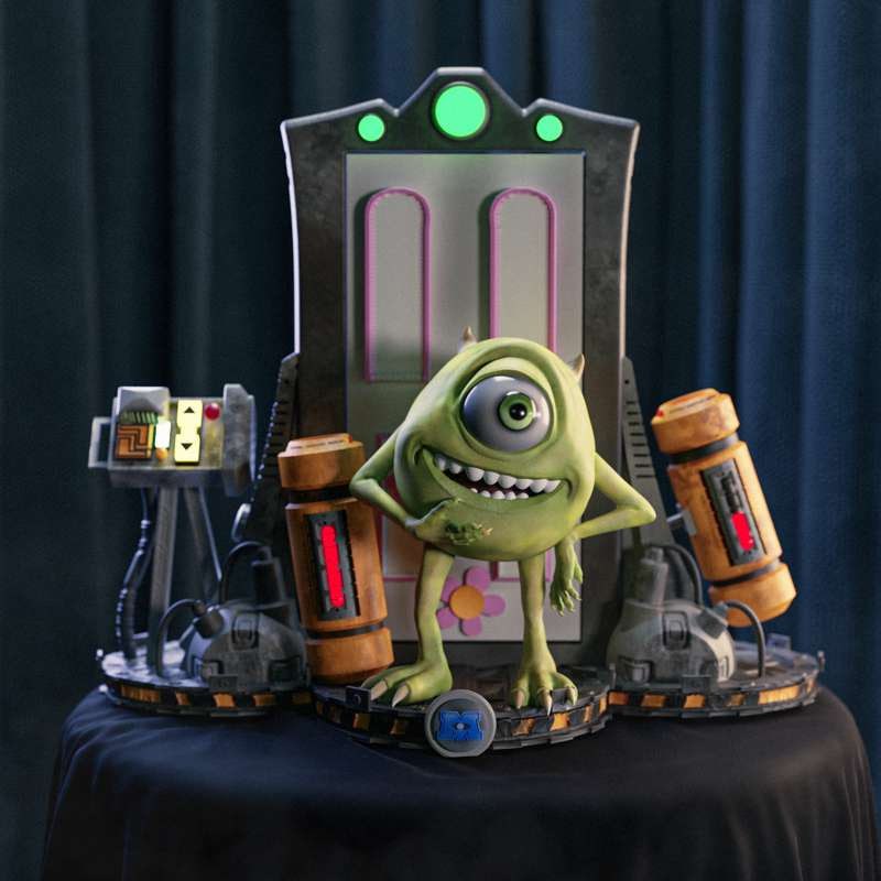 米奇·瓦佐夫斯基 3D打印模型|Mike Wazowski – 3D Print Model