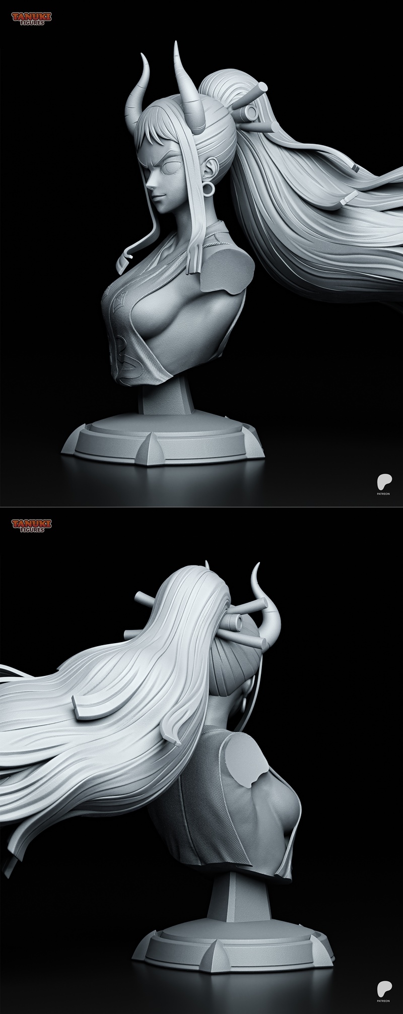 Yamato人形 3D打印模型|Tanuki Figures – Yamato Bust – 3D Print Model STL