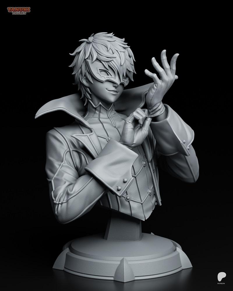 3D打印模型：Joker角色造型雕塑|Tanuki Figures – Joker Persona Bust – 3D Print Model STL