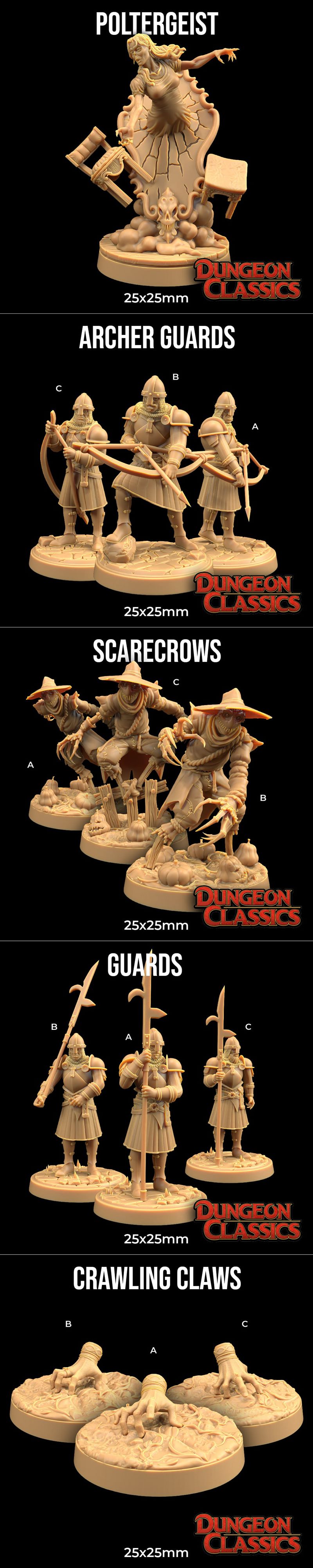 经典 dungeon 3D 打印模型：暗黑世界角色收藏|Dungeon Classics – August 2025 – 3D Print Model STL