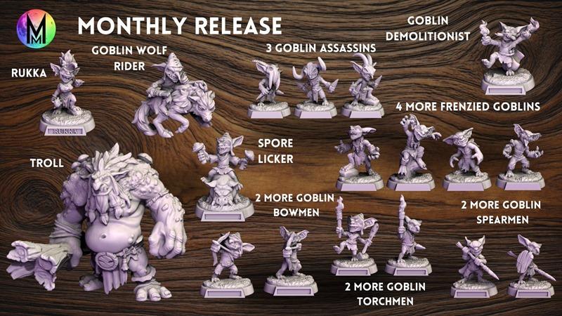 月光迷你系列 - 哥布林 3D打印模型|Moonlight Minis – Goblins August 2025 – 3D Print Model STL