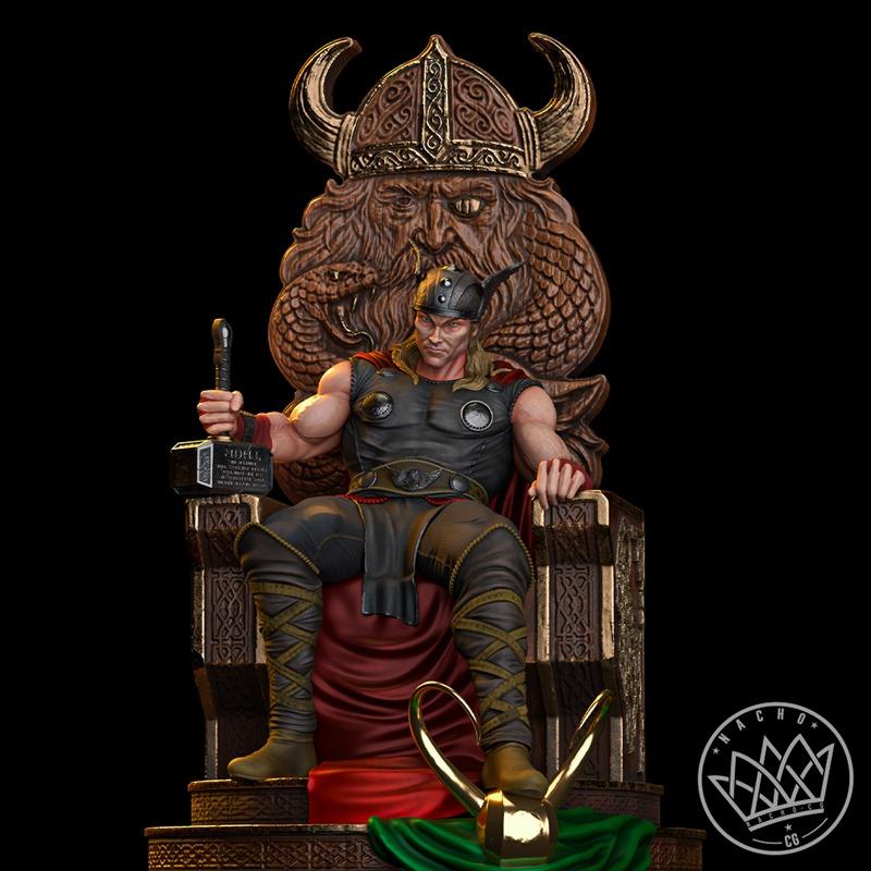 Nacho CG - 奥丁王之王 - 3D打印模型|Nacho CG – Thor King of Kings – 3D Print Model STL