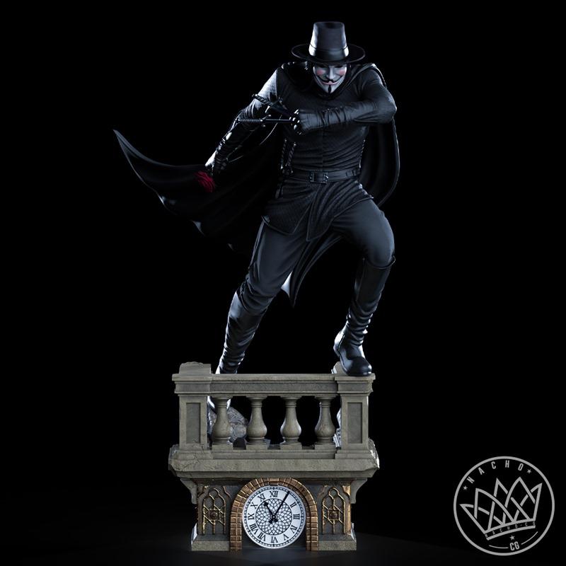 Nacho CG - 维克多·弗兰肯斯坦 - 3D打印模型|Nacho CG – V for Vendetta – 3D Print Model STL