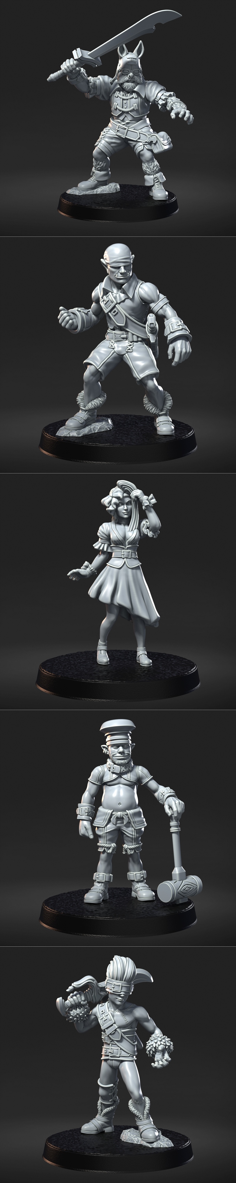 最终幻想9 3D打印模型|RN Estudio – Final Fantasy IX Pack – 3D Print Model STL