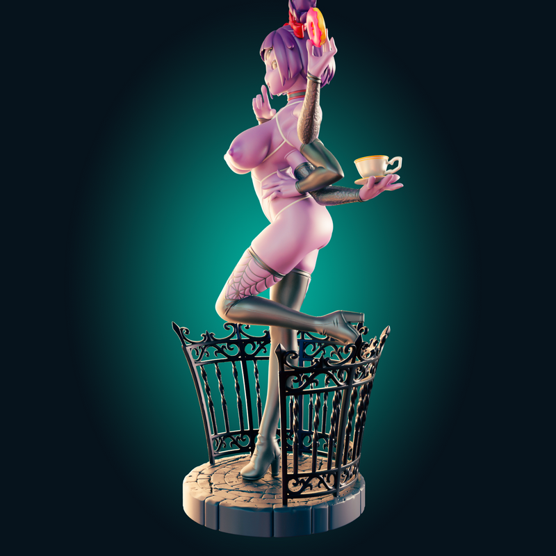 Rhu工作室推出《Muffet Thin与曲身蜘蛛少女》3D打印模型|Officer Rhu – Muffet Thin and Curvy Spider Girl – 3D Print Model