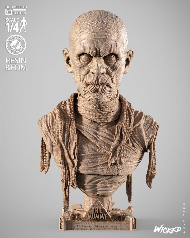 邪恶之魂：木乃伊肖像头像 3D打印模型|Wicked – The Mummy Portrait Bust – 3D Print Model STL