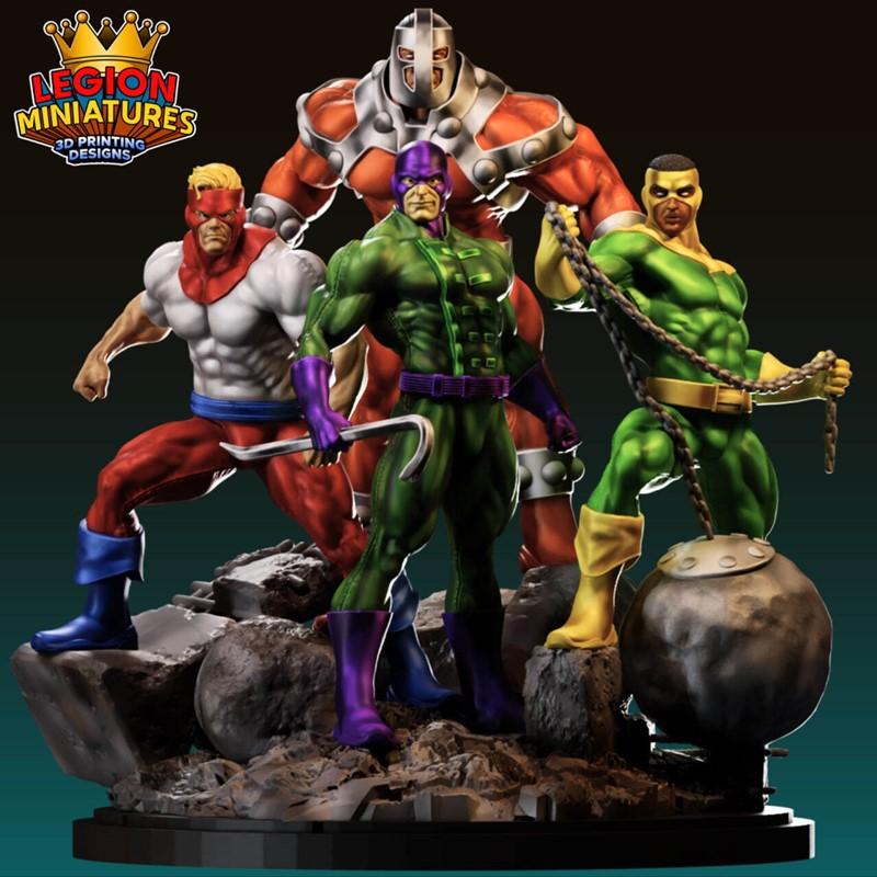 漫威危机协议 - 破坏小队 - 3D打印模型|Marvel Crisis Protocol – Wrecking Crew – 3D Print Model STL