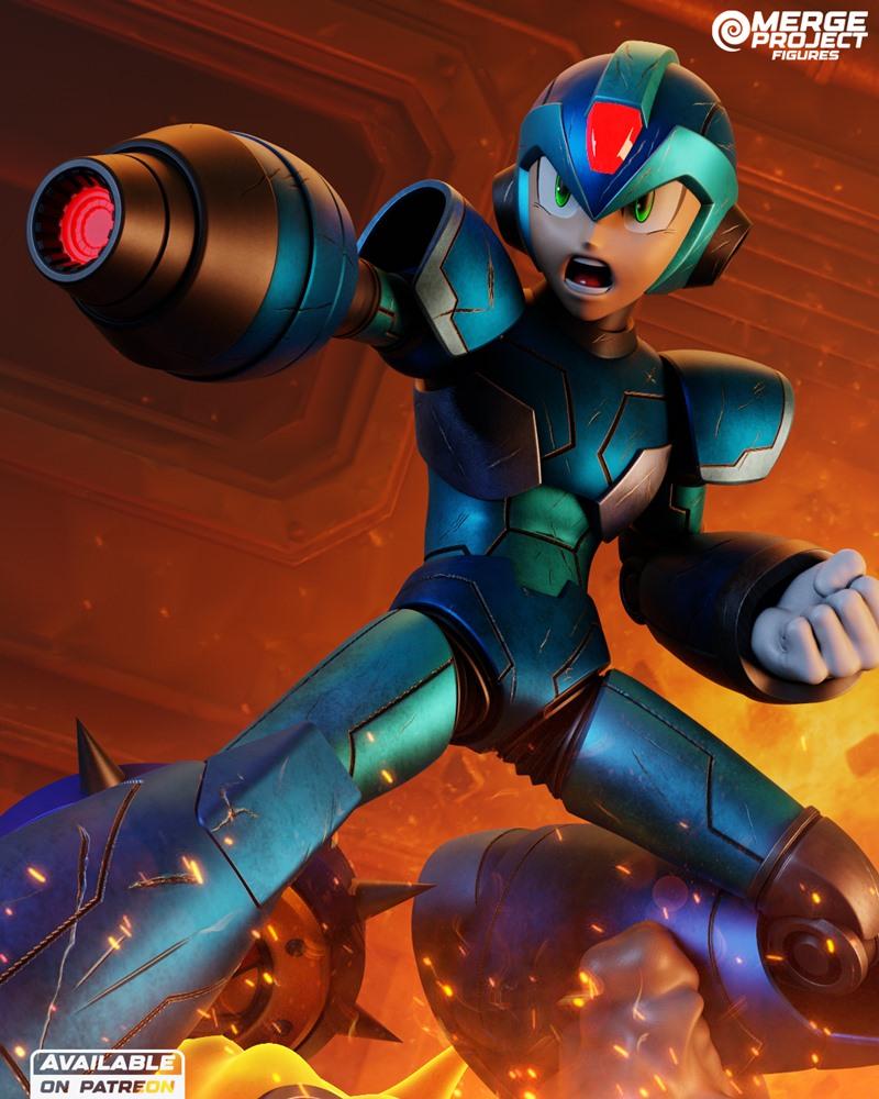 融合项目模型 - 雷霆战士 - X 3D打印模型|Merge Project Figures – MegaMan – X – 3D Print Model STL