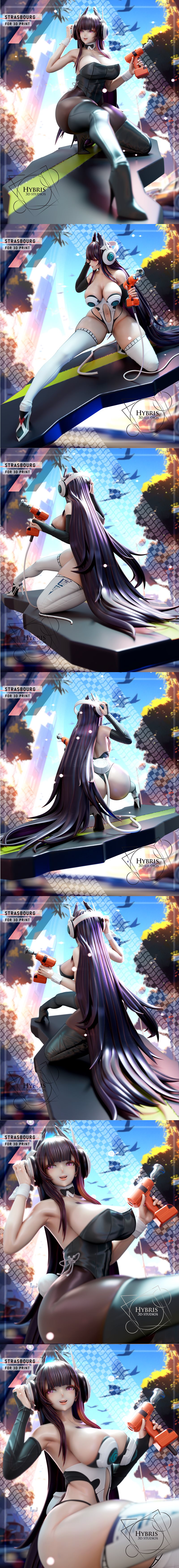 Azur Lane 斯特拉托堡角色 3D打印模型|Hybris Studios – Stratosbourg – Azur Lane – 3D Print Model STL