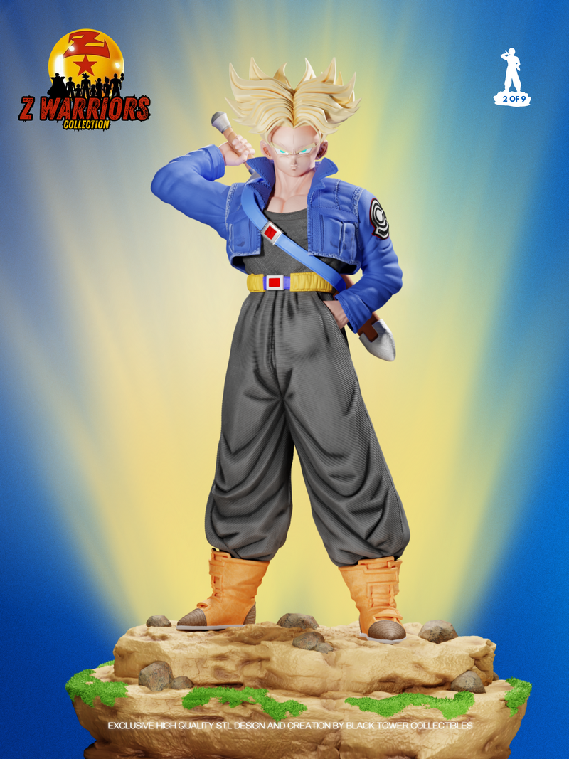 黑塔收藏品 - 龙珠战士 - 特卢恩 3D打印模型|Black Tower Collectibles – Trunks – Z Warriors – 3D Print Model