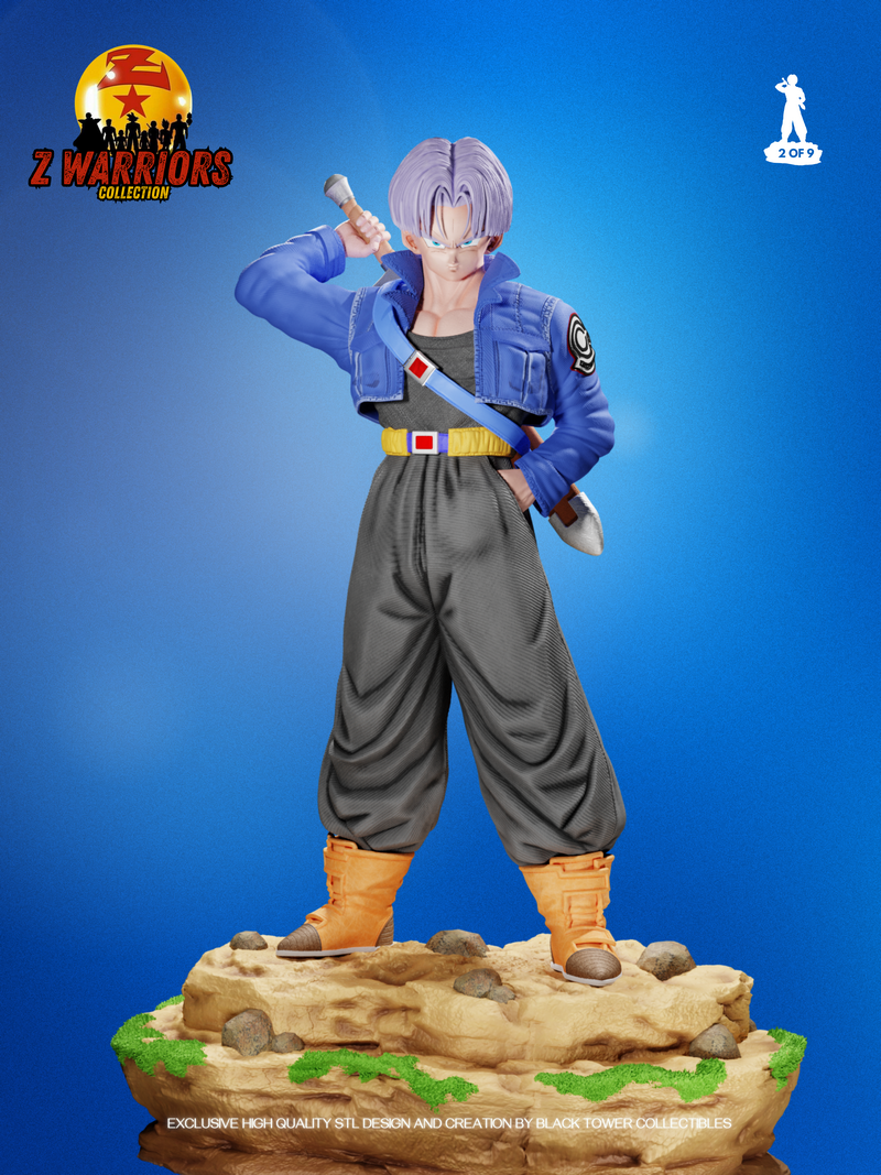 黑塔收藏品 - 龙珠战士 - 特卢恩 3D打印模型|Black Tower Collectibles – Trunks – Z Warriors – 3D Print Model