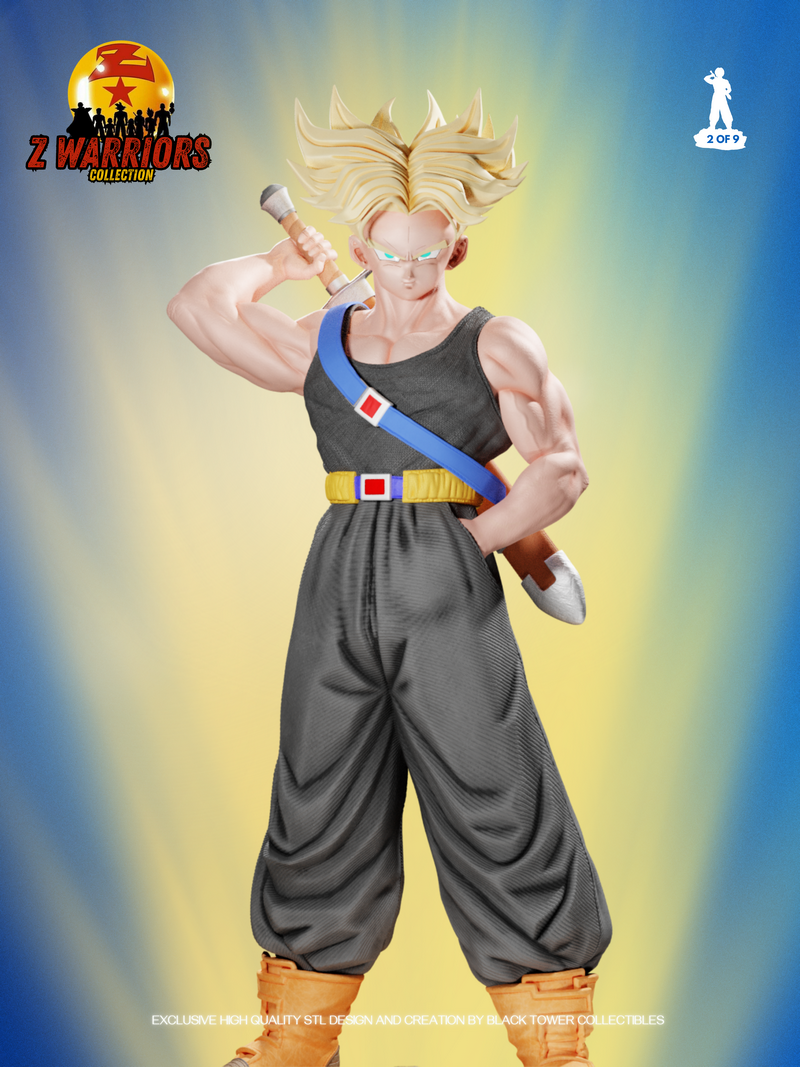 黑塔收藏品 - 龙珠战士 - 特卢恩 3D打印模型|Black Tower Collectibles – Trunks – Z Warriors – 3D Print Model