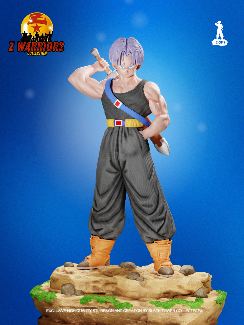 黑塔收藏品 - 龙珠战士 - 特卢恩 3D打印模型|Black Tower Collectibles – Trunks – Z Warriors – 3D Print Model