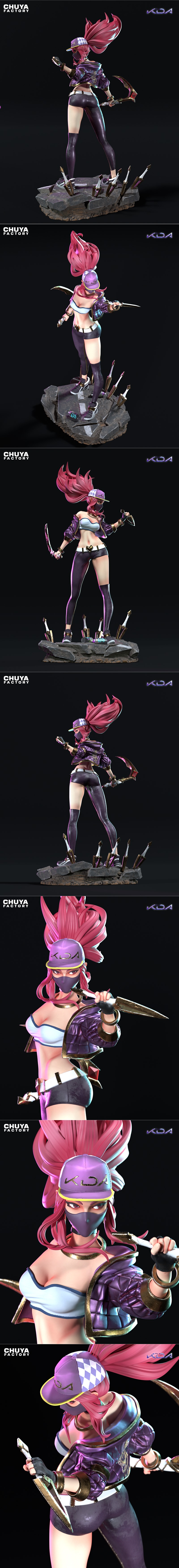 楚亚工厂 - KDA阿卡利 - 3D打印模型|Chuya Factory – KDA Akali – 3D Print Model STL