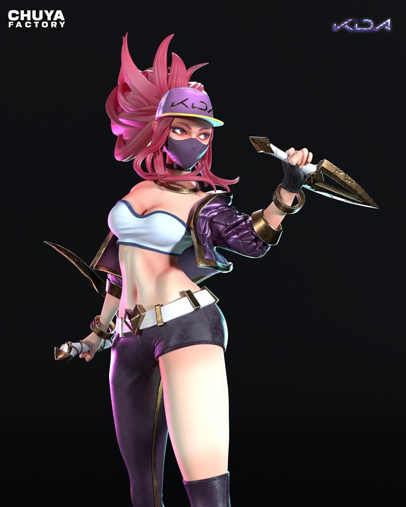 楚亚工厂 - KDA阿卡利 - 3D打印模型|Chuya Factory – KDA Akali – 3D Print Model STL