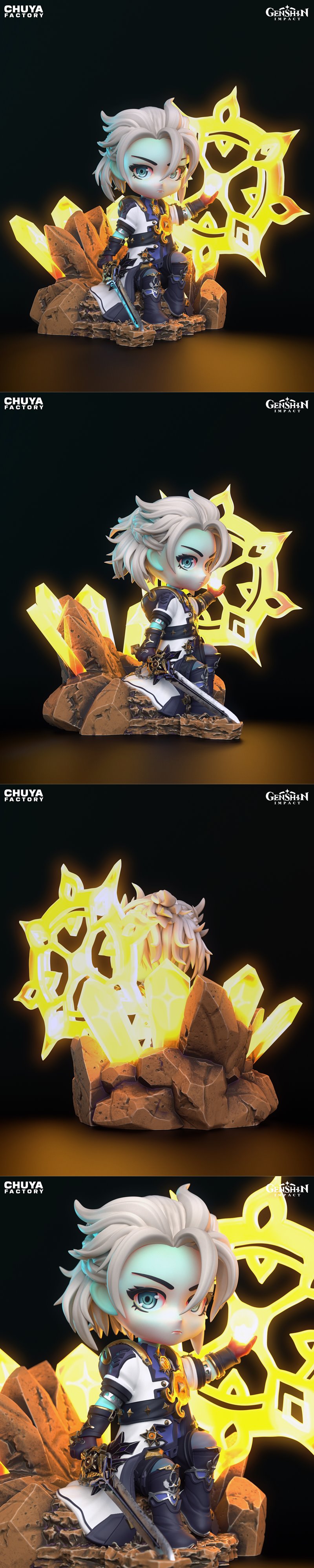 Chuya工厂 - 阿尔比多呆毛 - 3D打印模型|Chuya Factory – Albedo Chibi – 3D Print Model STL