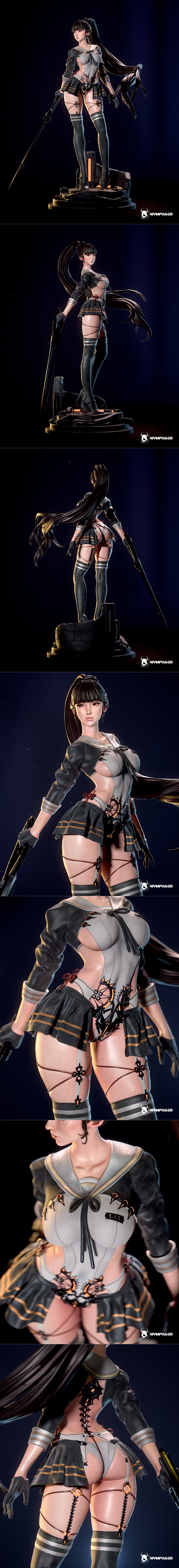 Nympha - 女神 - 3D打印模型|Nympha – Eve – 3D Print Model STL