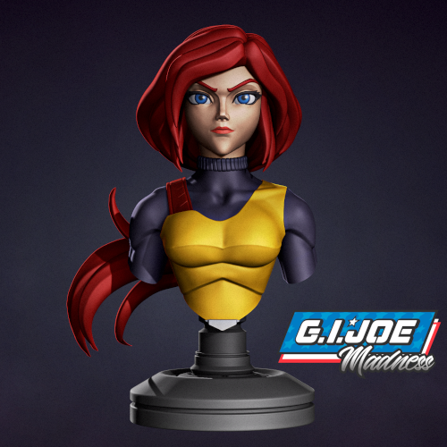 GI Joe疯狂行动——斯卡特3D打印模型|GI Joe Madness – Scarlett Bust – 3D Print Model