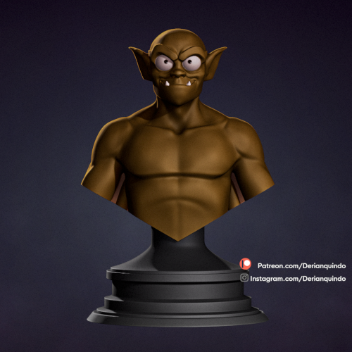 哥特式雕像风格莱克星顿人物3D打印模型|Gargoyles Fanart Lexington Bust – 3D Print Model