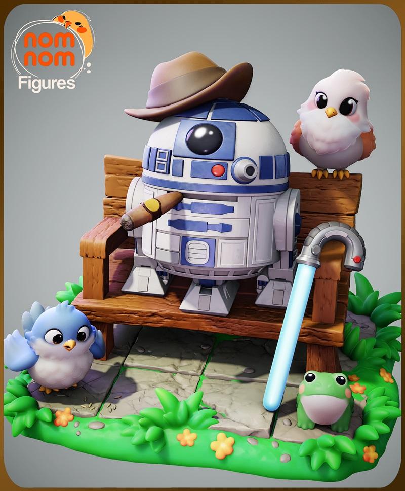小可爱R2D2星战3D打印模型|Nomnom Figures – Chibi R2D2 – Star Wars – 3D Print Model STL