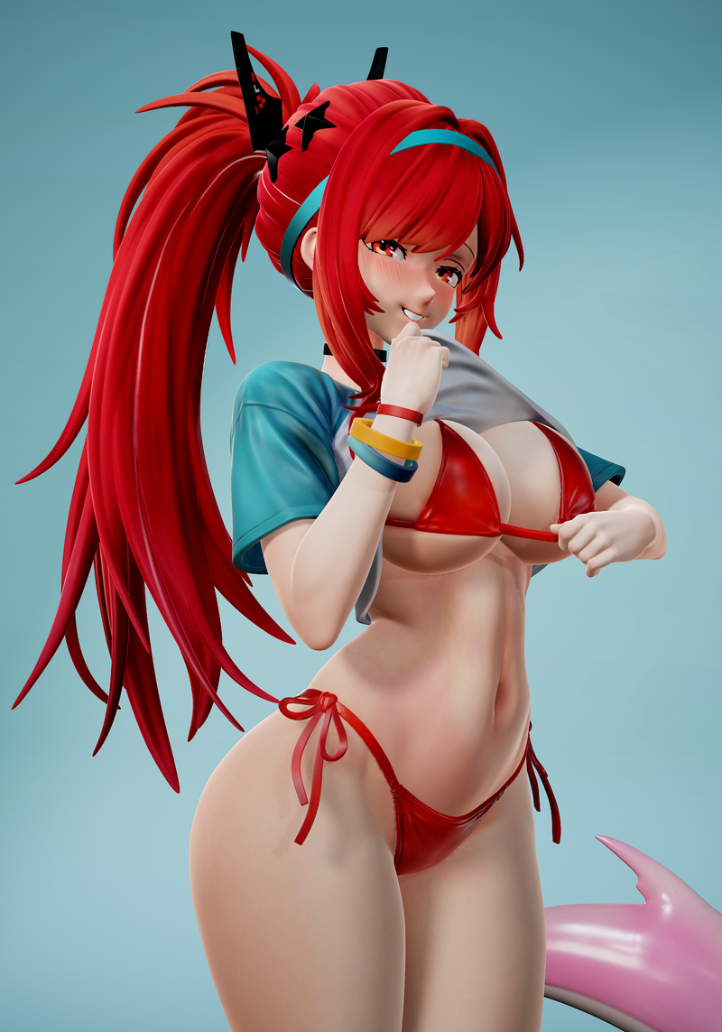 Rubim红 hood红味泳装3D打印模型|Rubim – Rapi Red Hood – Red Flavor – Swim Suit – 3D Print Model