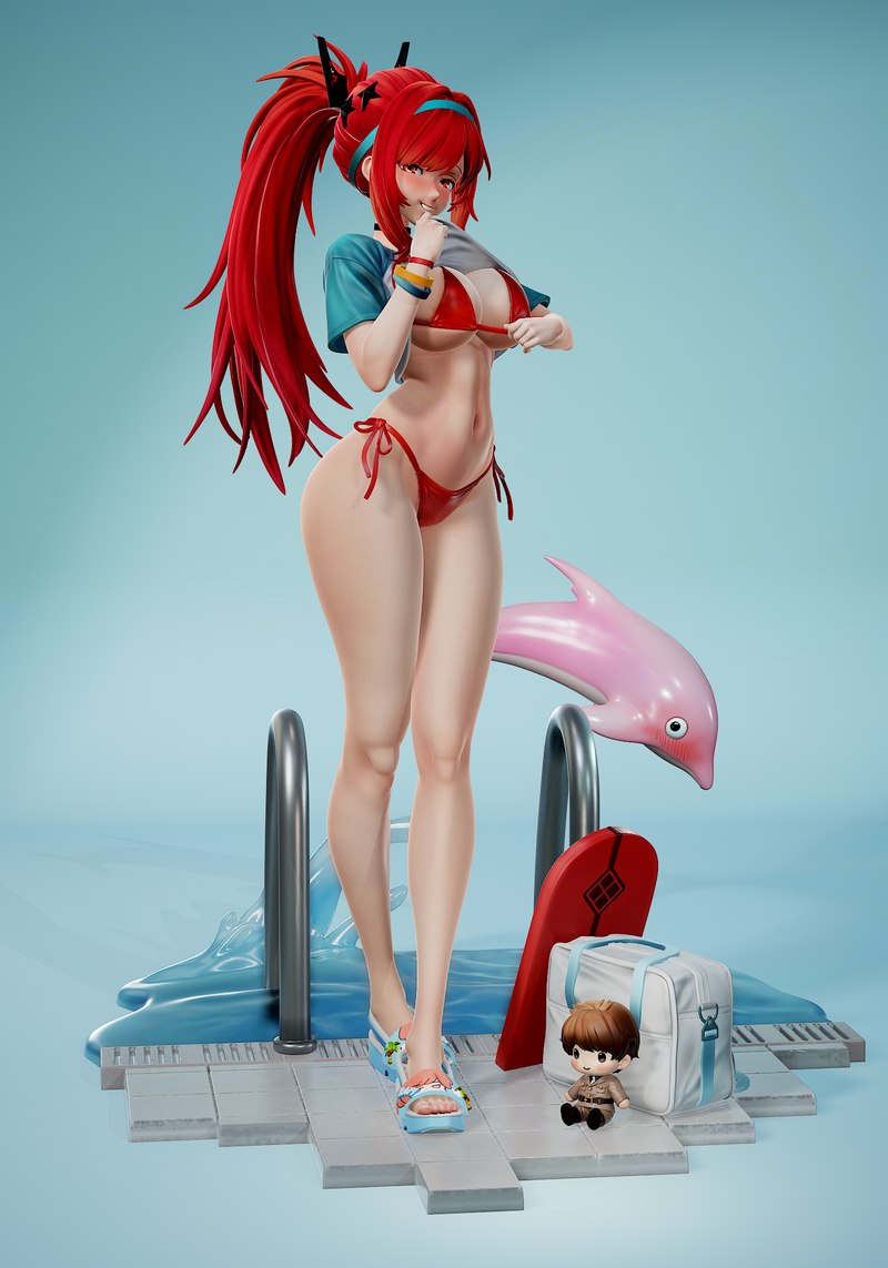 Rubim红 hood红味泳装3D打印模型|Rubim – Rapi Red Hood – Red Flavor – Swim Suit – 3D Print Model