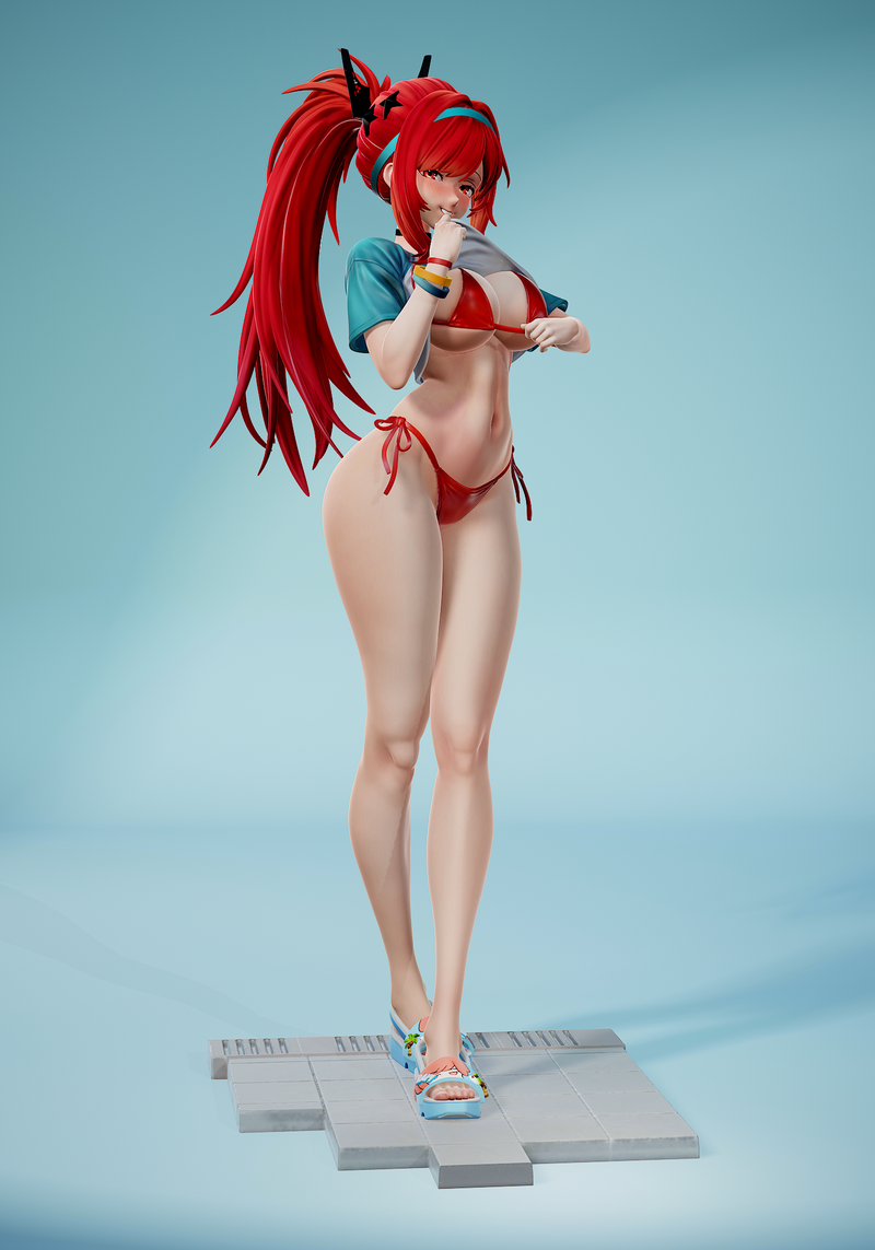 Rubim红 hood红味泳装3D打印模型|Rubim – Rapi Red Hood – Red Flavor – Swim Suit – 3D Print Model