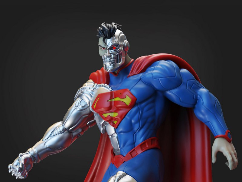 赛博超人 3D打印模型|Cyborg Superman – 3D Print Model