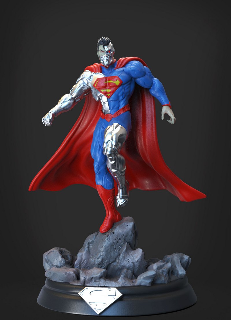 赛博超人 3D打印模型|Cyborg Superman – 3D Print Model