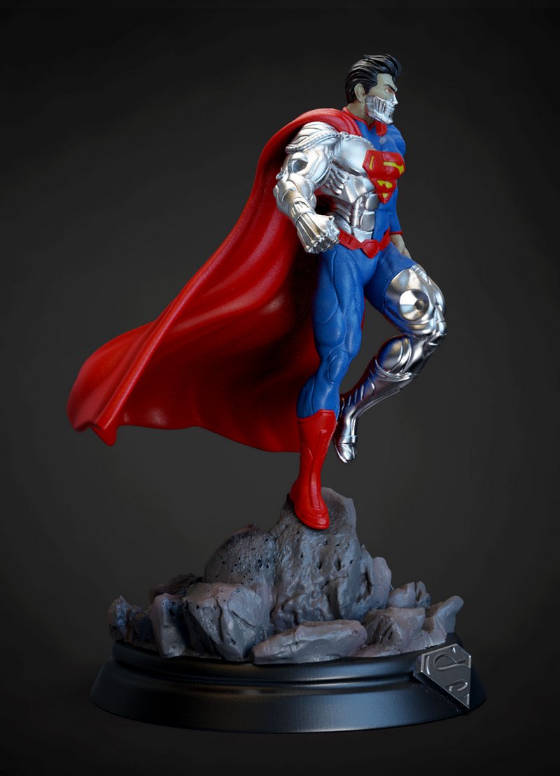 赛博超人 3D打印模型|Cyborg Superman – 3D Print Model