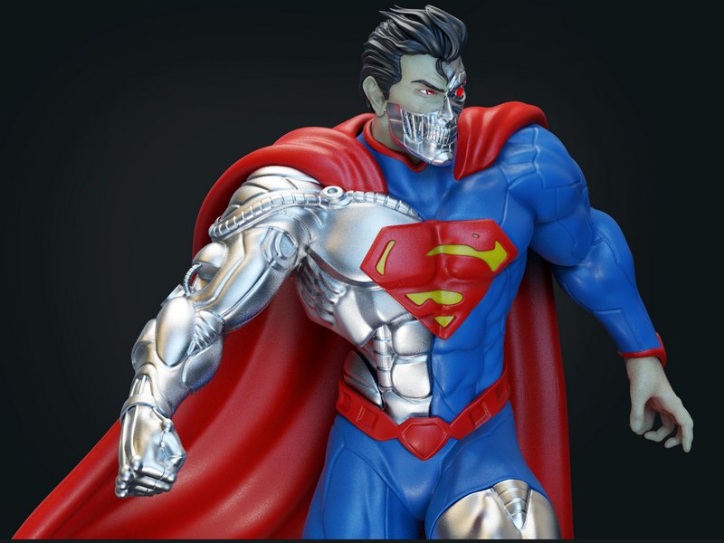 赛博超人 3D打印模型|Cyborg Superman – 3D Print Model