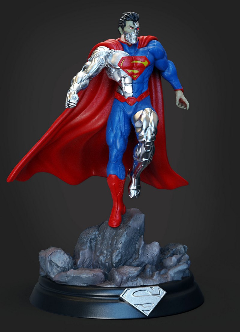 赛博超人 3D打印模型|Cyborg Superman – 3D Print Model