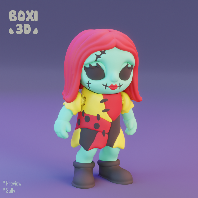 Boxi3D - 萨莉 - 3D打印模型|Boxi3D – Sally – 3D Print Model