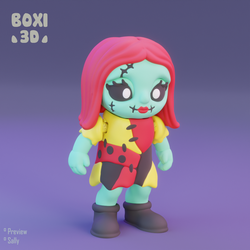 Boxi3D - 萨莉 - 3D打印模型|Boxi3D – Sally – 3D Print Model