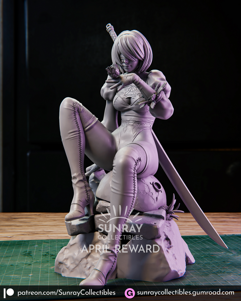 Sunray Collectibles - 2B尼尔 - 3D打印模型|Sunray Collectibles – 2B Nier – 3D Print Model